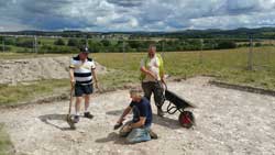 Lead archaeologists on the dig.