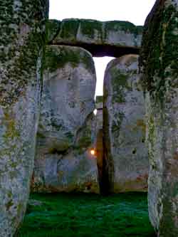 View through the notch on the winter solstice sunrise.