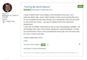 President Obama Trip Advisor review