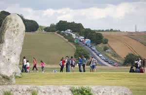 Traffic close to Stonehenge